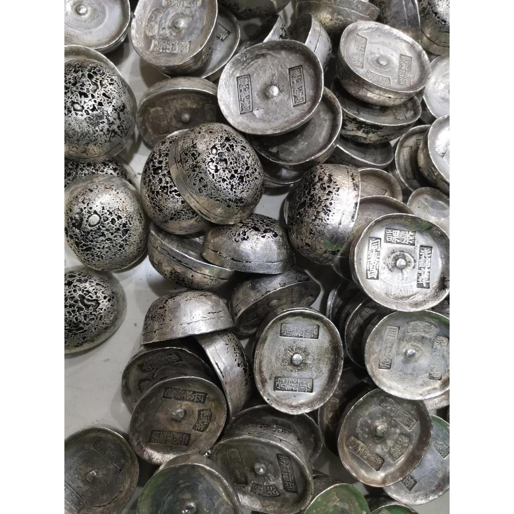 Cổ Trắng Đồng Vượt Qua Bạc Bạc Bạc Bạc Thỏi Daqing Bạc Bạc Thỏi Thật Mạ Bạc Thỏi Giá Đơn Phông Ngẫu 