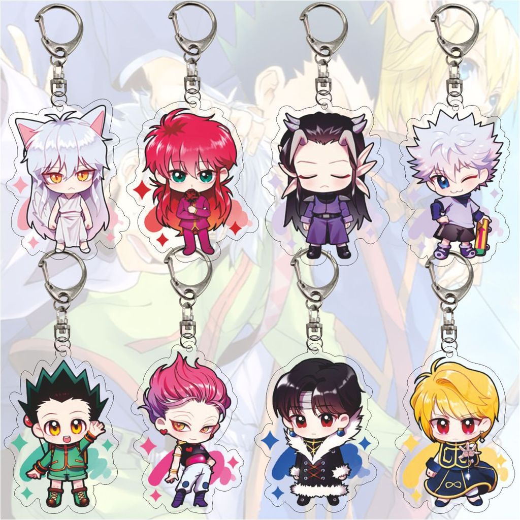 HUNTER GON FREECSS Killua Zoldyck Cosplay Acrylic Keychain Key Chain Pendant Props Accessories Xmas 
