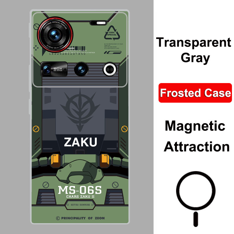 Dành Cho Nubia Z70 Siêu Từ Ốp Lưng Điện Thoại ZTE Nubia Z70Ultra Trong Suốt Mờ Màu Xám TPU Silicon M