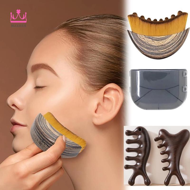 Maxrrh Lymphatic Đường Viền Mặt Bàn Chải Khô Toàn Thân Bàn Chải Tắm Bàn Chải Massage Bằng Gỗ Lược Vi