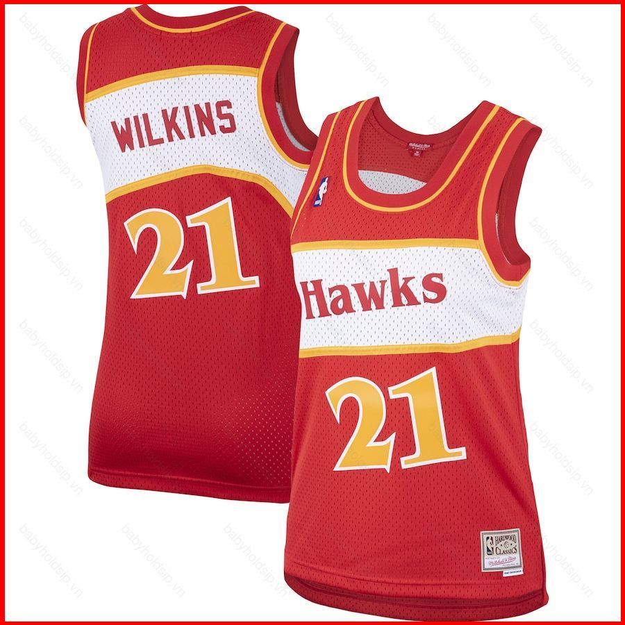 Áo Swingman cổ điển Đỏ Atlanta Hawks - Mitchell & Ness