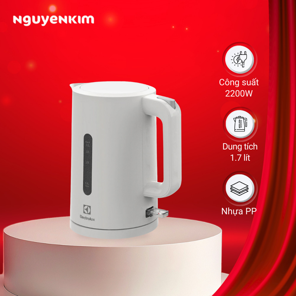 Bình đun siêu tốc Electrolux 1.7 Lít E2EK1-100W