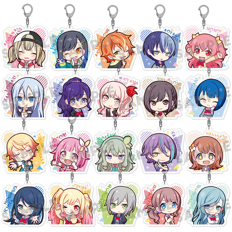 New Design PJSK Project Sekai Colorful Stage SD Cute Kawaii Acrylic Keychain Keyring Strap Figure Ha