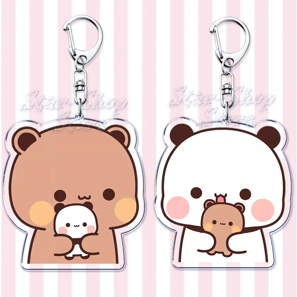 Super Cute Bubu Dudu Keychains Baby Yier Bear Panda Keyring for Accessories Bag Key Chain Jewelry Fa