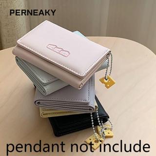 PERNEAKY Da PU Đơn Giản 3 Gấp Ví Túi Đựng Tiền Cho Bé Gái Học Sinh Quà Tặng