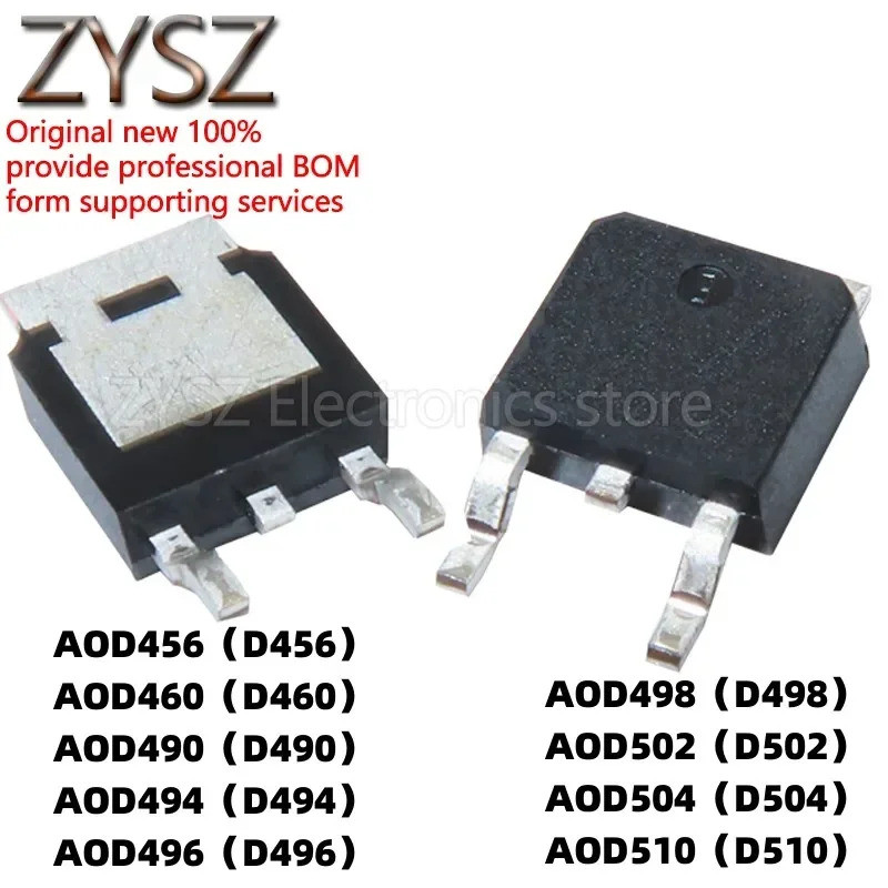5 Chiếc AOD D456 D490 D494 D496 D498 D502 D504 D460 D510 TO-252 Hiệu Ứng Trường Transistor
