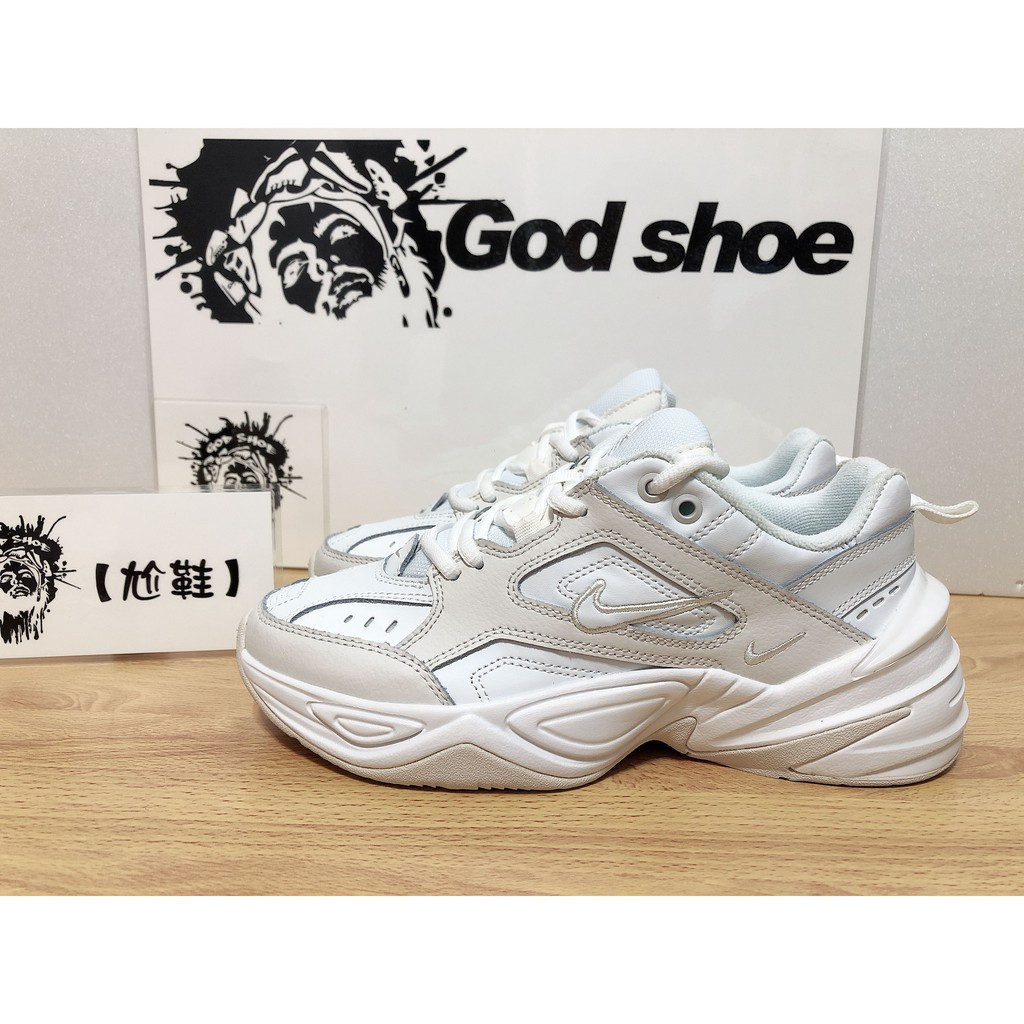 Hàng Vệ Sinh Vua M2K Techno retro Giày Cổ Màu Be Da Trà Sữa Xám Đế Dày Nữ AO3 HH108-006