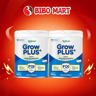 Sữa bột Nutifood GrowPLUS+ Xanh 0+/1+ Cho Bé 0-1/1-2 Tuổi Lon 800g Hỗ Trợ Tiêu Hóa - Bibo Mart