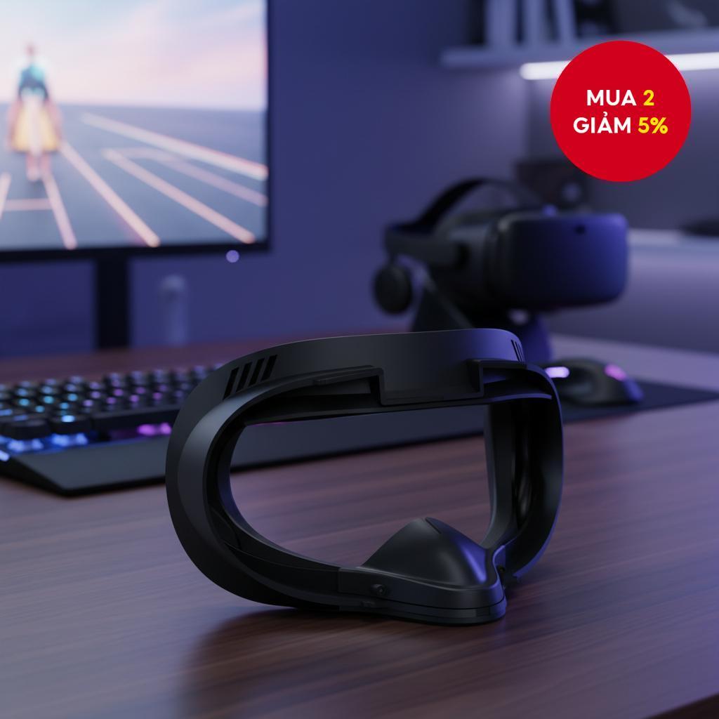 1pc Miếng đệm lót mặt & che mặt bằng mút xốp PU chống mồ hôi cho Oculus Quest 2 - Phụ kiện VR cho Me
