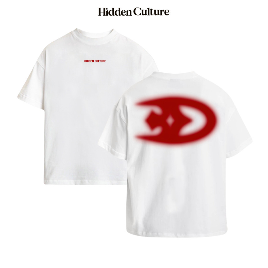 Áo Thun Boxy Hidden Culture - BASIC LOGO T-shirt - White