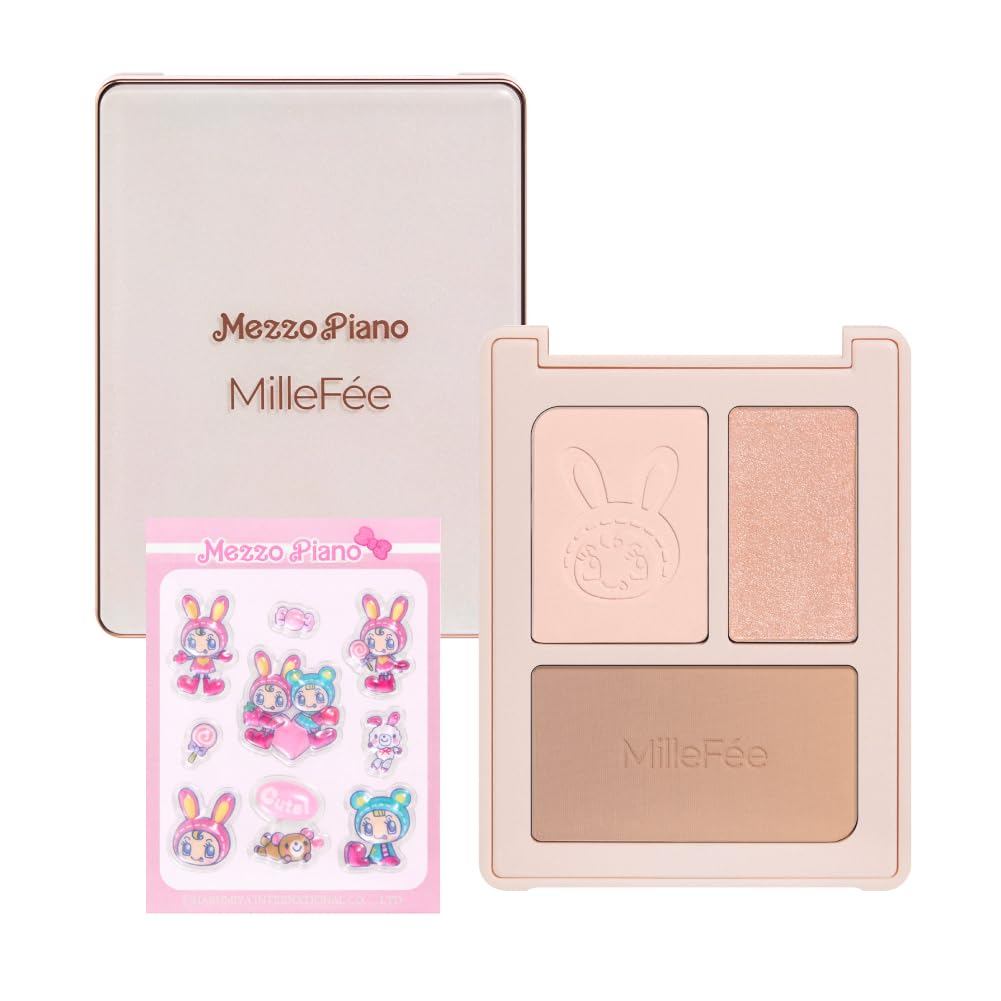 MilleFee Cheat Face Contour Palette Mezzo Piano N04 Shinobase Beige C nhn dn Matte Highlight Nose Sh