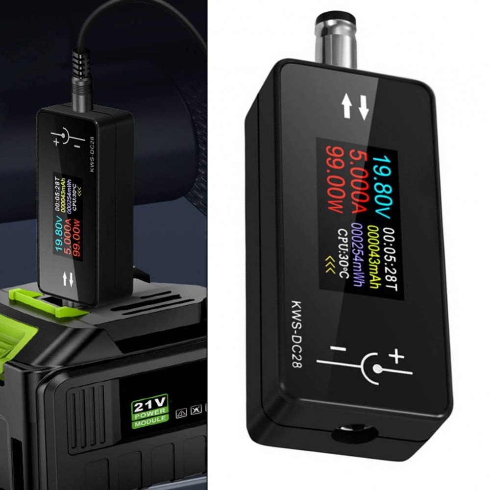 Máy kiểm tra sạc KWS DC28 Đồng hồ hiển thị kỹ thuật số để phát hiện điện áp và dòng điện