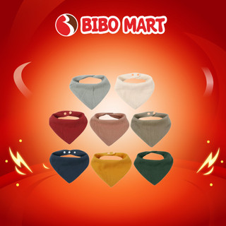 Yếm Sơ Sinh Tam Giác Xô Muslin Cho Bé Tập Ăn Dặm Giữ Ấm Cổ Mềm Mịn Thấm Hút Tốt - Bibomart