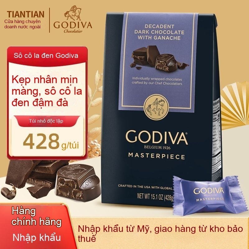 Mỹ nhập khẩu Godiva godivan sữa chocolate chocolate đen với quà tặng đồ ăn nhẹ 428g
