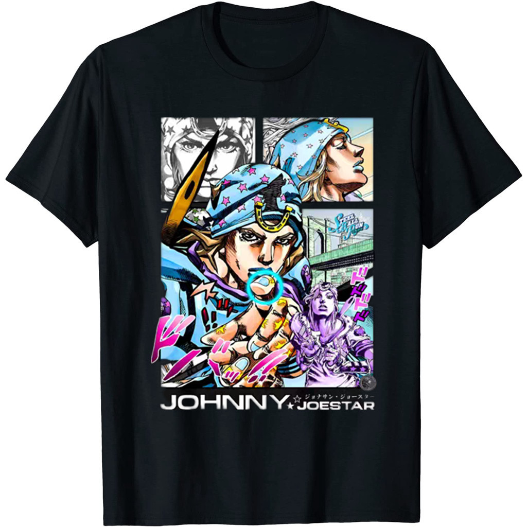 Áo thun nam họa tiết Steel Ball Run từ anime JoJo's Bizzare Adventure, 100% cotton