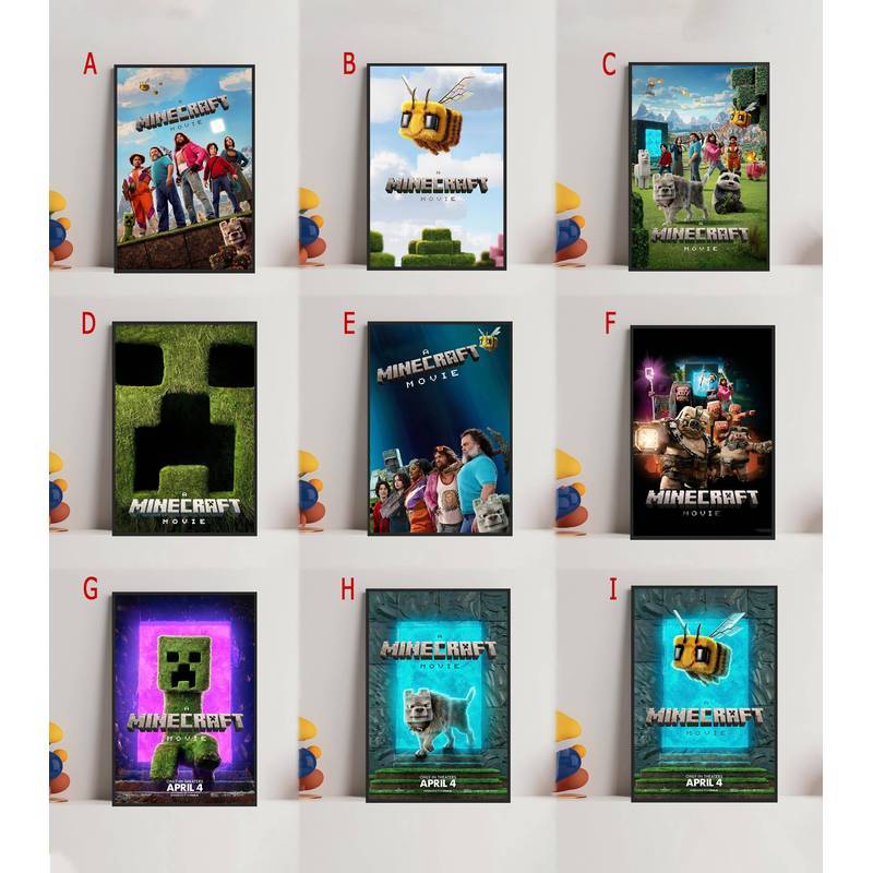Minecraft Canvas Poster Pixel Game In Hình Phòng Chơi Trang Trí Tường