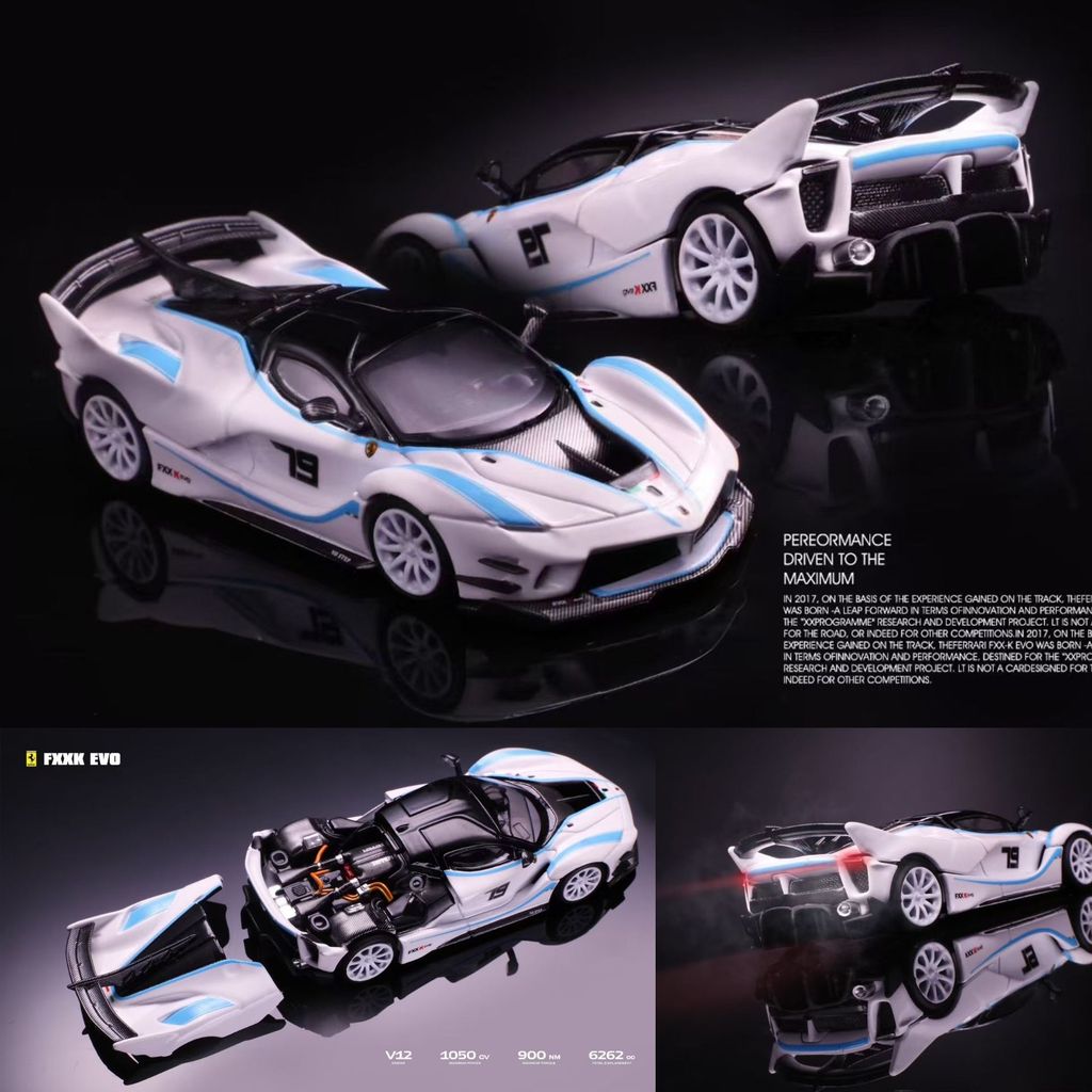 Little Toy-SH 1/64 Ferrari FXXK EVO Exclusive Limited Edition Mô Hình Xe Mô Phỏng Quy Mô Nhỏ Hợp Kim