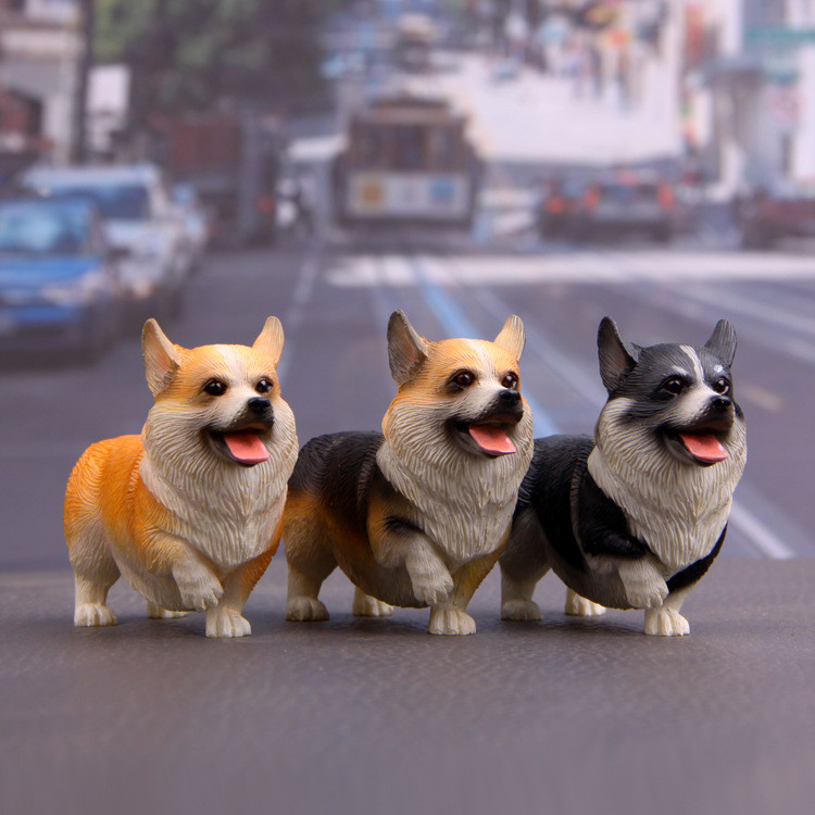 Nhật Bản Corgi Brothers 3 Đứng Siêu Mẫu Corgi Mô Hình Corgi Xe Con Lăn Trang Trí Xe Ô Tô Phụ Kiện Bú