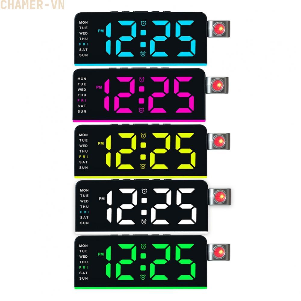 【CHAMER】LED clock - simple and multi-functional alarm clock - bedside projection clock【HomeLiving】