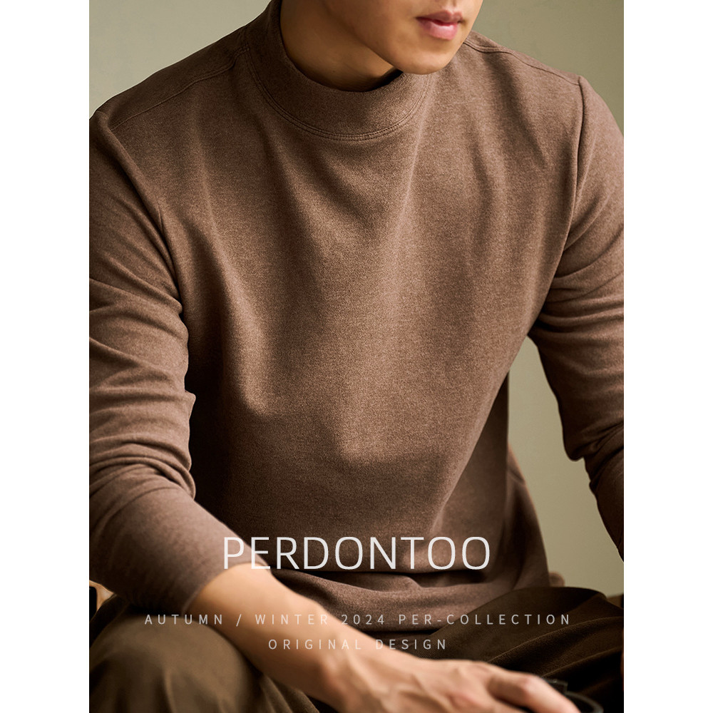 Baju lelaki Len Mulberry Lụa Chống Tĩnh Điện Ấm Áp Nam Cao Cấp Dài Tay Áo Thun J107