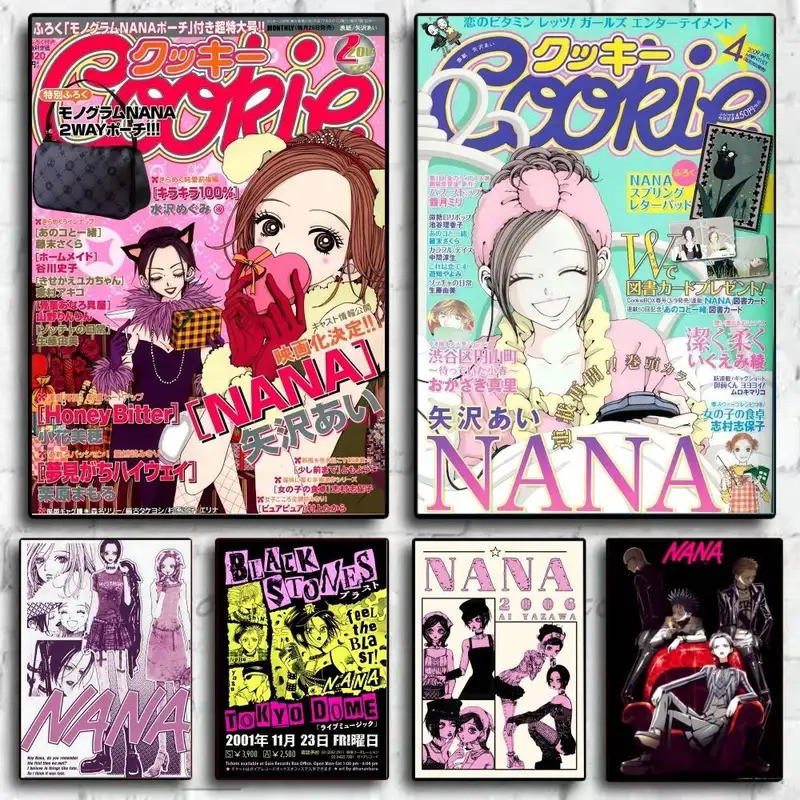 1 Anime N-NANA Shoujo Manga Poster Nghệ Thuật Giấy Chống Thấm Nước Miếng Dán Nhà Cà Phê Thanh Trang 