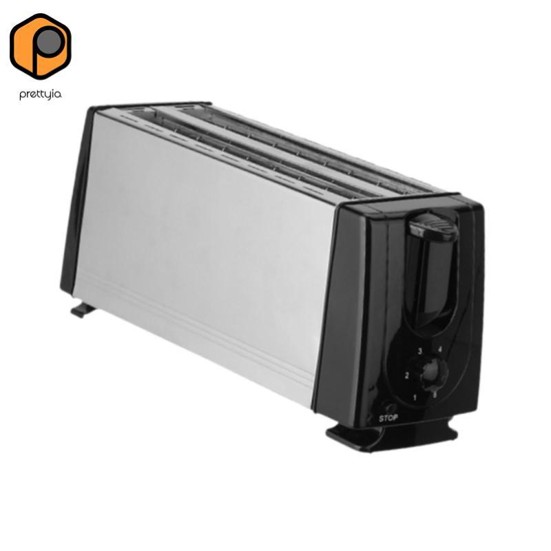 Máy nướng bánh mì điện 4 lát Tiêu chuẩn Châu Âu Cắm Máy làm bánh quế tự động cho đồ ăn nhẹ Puff Pastry Bánh mì đặc biệt Bagels Nấu ăn