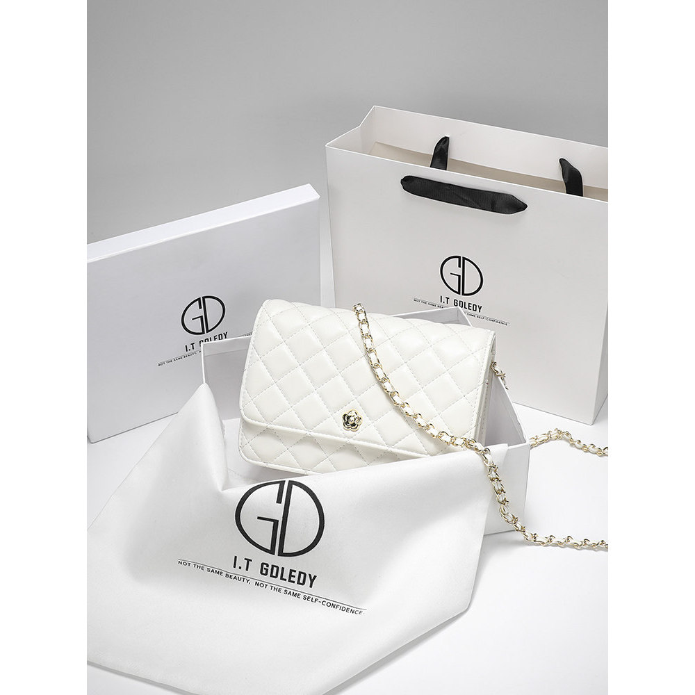 IT GDLEDY Da Thật Chính Hãng Nhẹ Sang Trọng Trắng Nhỏ Hương Thơm Túi Nữ 2026 Phong Cách Mới Đeo Ngan