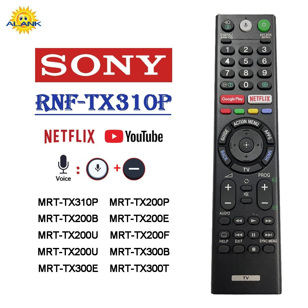 ALANK Chính hãng Giọng nói Remote Điều Khiển SONY LCD Smart TiVi NETFLIX Google Play MRT-TX310P