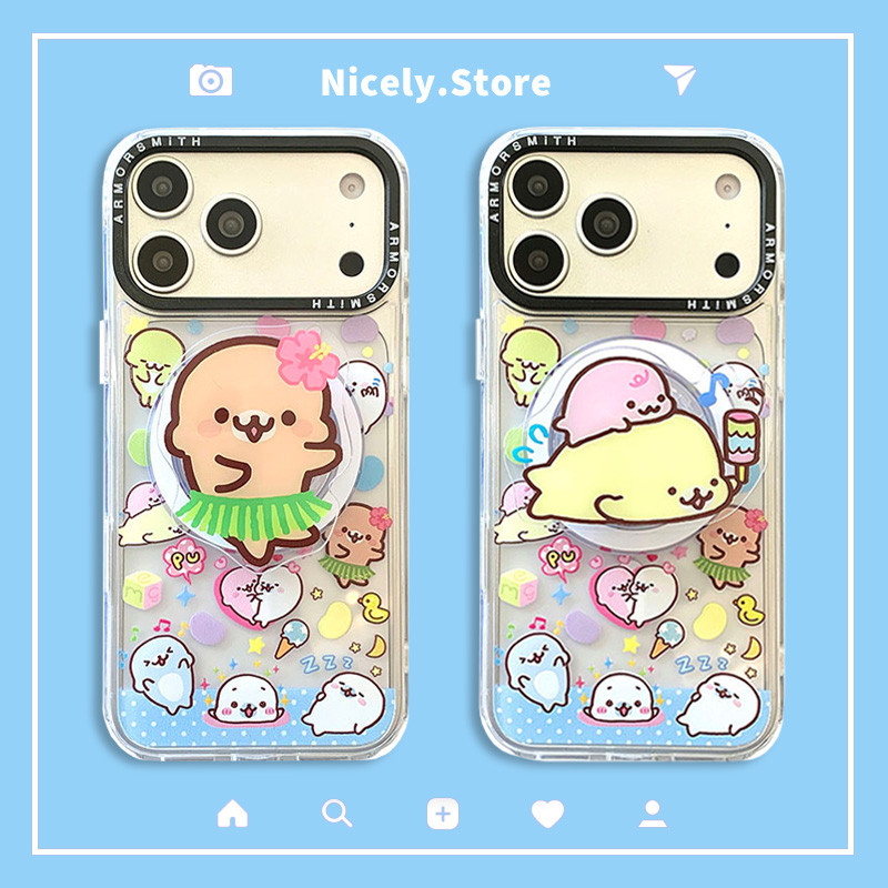 Summer Seal Duck Star Bracket Vỏ điện thoại di động sạc không dây Tương thích cho iPhone 17 Air 16E 