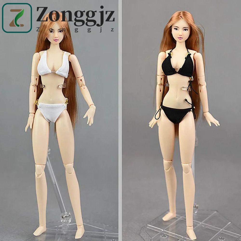 ZONGGJZ Bikini Búp Bê, Quần Lót Áo Ngực Búp Bê Mô Hình Cơ Thể Nữ, Phụ Kiện Búp Bê Đen Trắng Bộ Đồ Ló