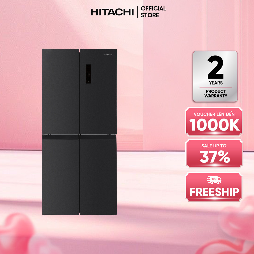 [MIỄN PHÍ GIAO HN HCM]Tủ Lạnh Hitachi Inverter 4 Cánh Ngăn Đông Dưới, model HR4N7522DSDXVN 466L - Bả
