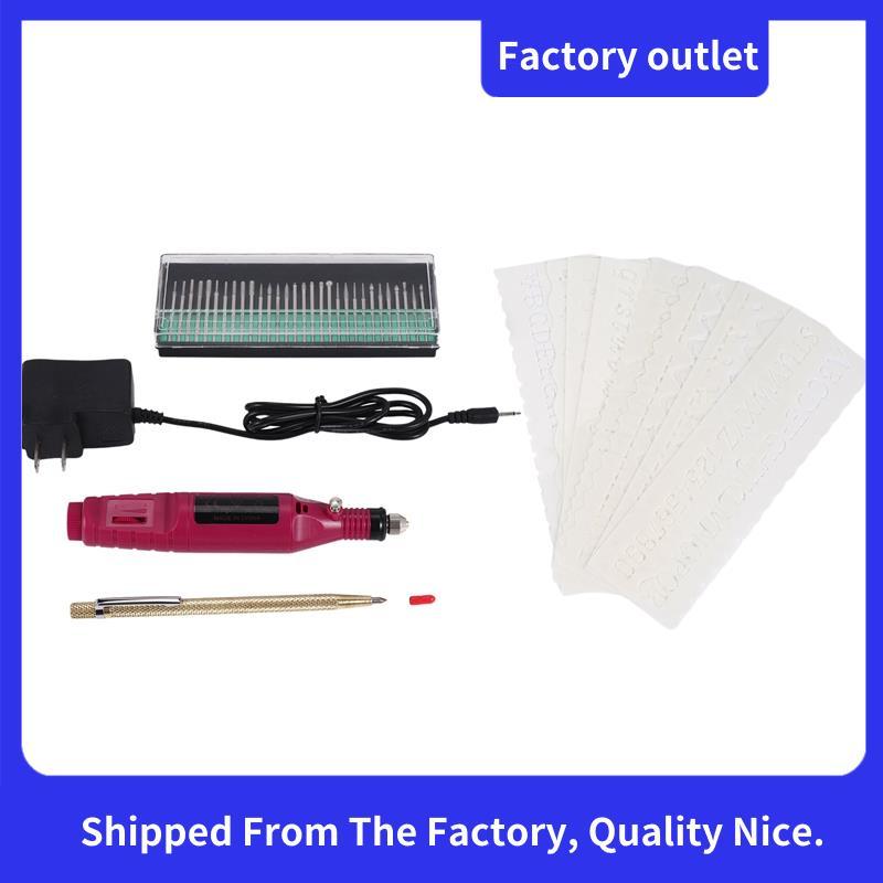 Bút khắc mini bằng điện Bộ dụng cụ khắc tự làm mini cho kim loại Thủy tinh gốm sứ Trang sức gỗ bằng 