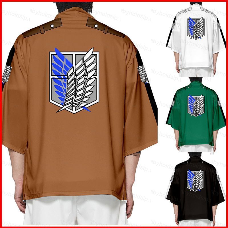 BS1 Tấn Công Titan Cosplay Cardigan Kimono Haori Rời Nhân Quả Áo Dài Tay Levi Eren Mikasa Anime Áo P