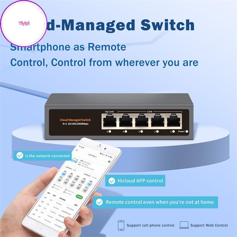Yiyi Hi-S21-5G Cloud Managed Ethernet Switch, WEB / APP Cloud Managed Gigabit Ethernet Network Switc