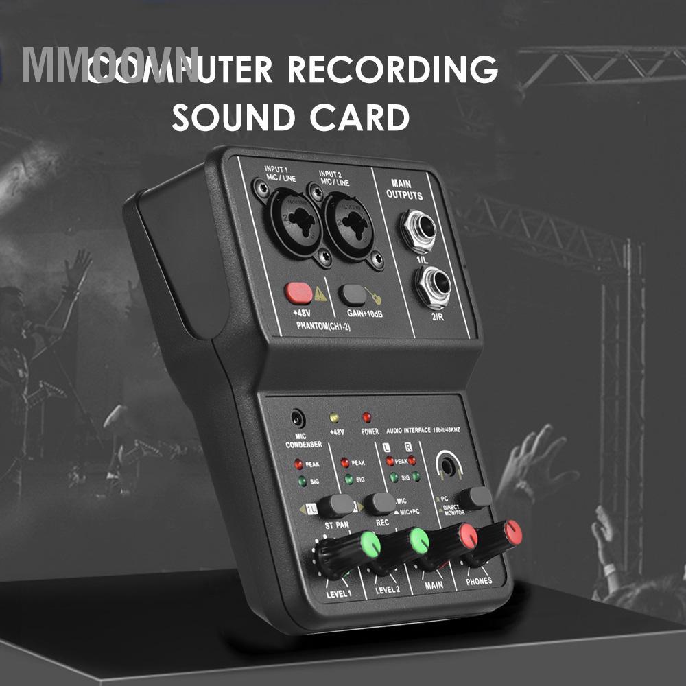 Mmoovn Mmoovn Demwa 16bit 48KHz Ổ USB Thẻ Âm Thanh Miễn Phí Ghi Âm Dàn Nhạc Giao Diện Âm Thanh Chuyê