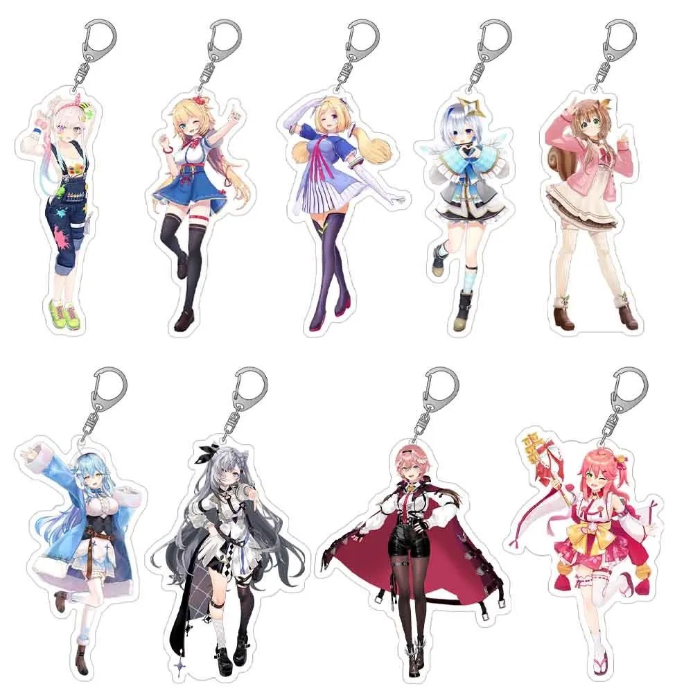 Móc khóa Hololive Acrylic Anime Minato Aqua Kiryu Coco Hakos Baelz IRyS Ouro Kronii Sakura Miko mô h