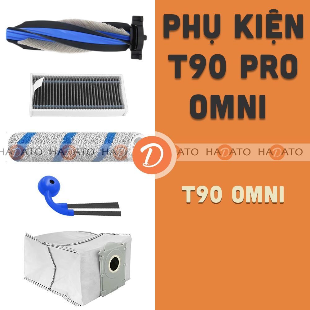 Phụ kiện robot T90 PRO OMNI T90 OMNI Giẻ Lau Túi Rác Lọc Hepa Chổi Chính Chổi Cạnh [D] ####