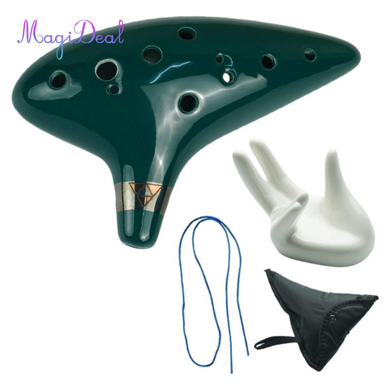 Ocarina Nhạc cụ 12 lỗ bằng gốm chất lượng cao cấp Màn hình âm nhạc cho trẻ mới biết đi Quà tặng sinh