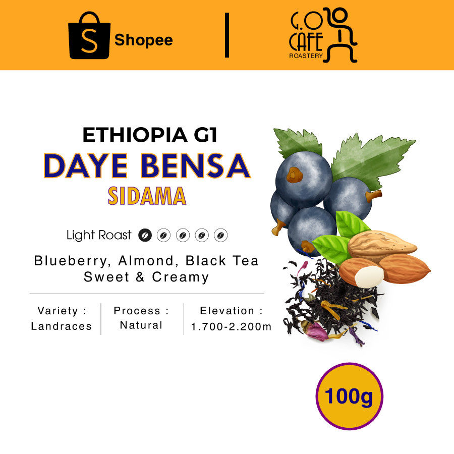 Specialty Coffee, Cà phê đặc sản Ethiopia Sidama Daye Bensa G1 Natural - G.O Cafe Roastery