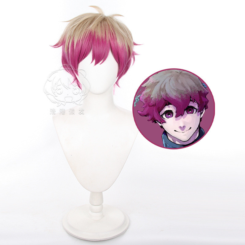 Tóc giả cosplay MisscooAnime BLUE LOCK Ness Alexis màu nâu đỏ ngắn, chống nhiệt