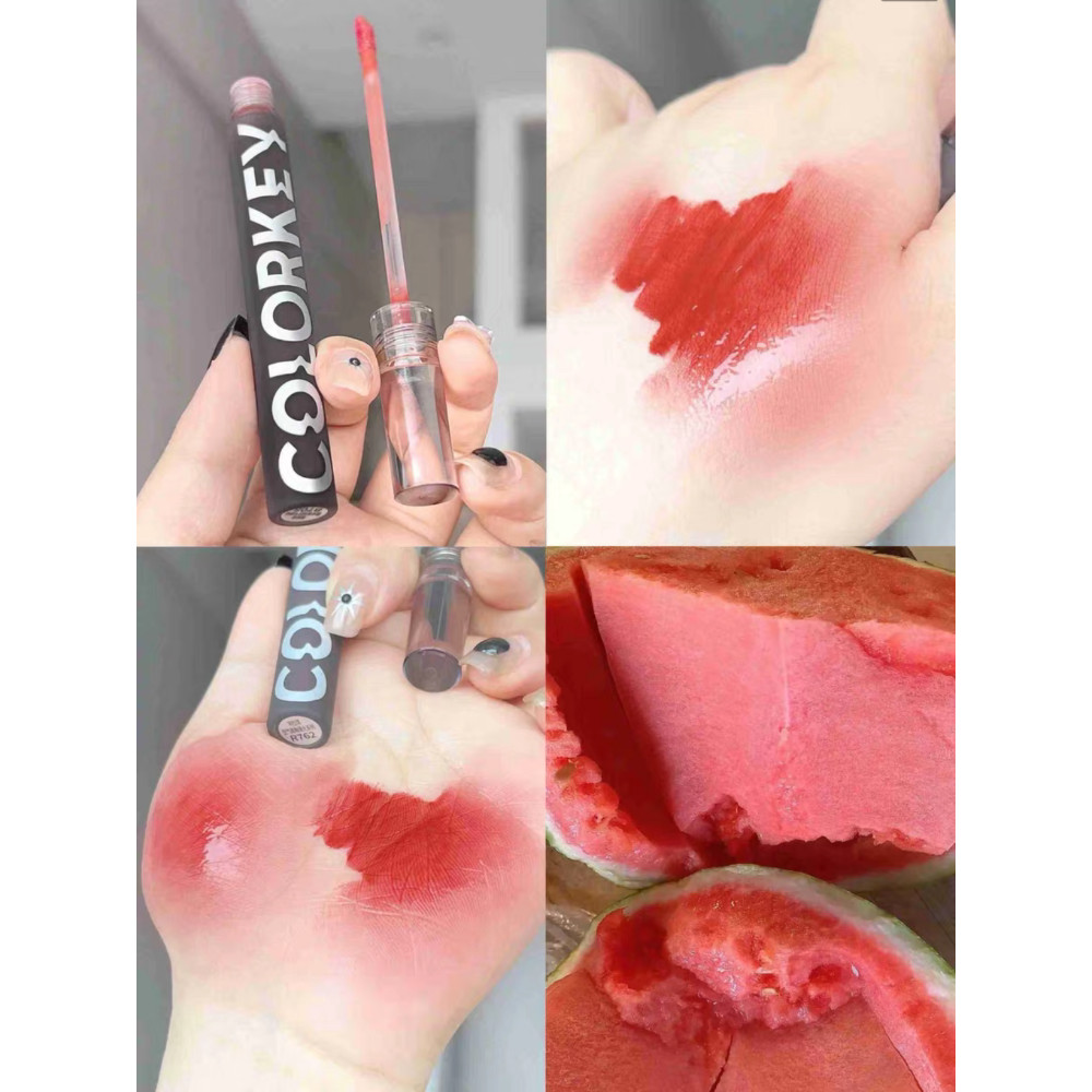 black rouge son bóng black rouge Colorkey Kolaqi Little Black Mirror Lip Glaze r739 Air Series Son B