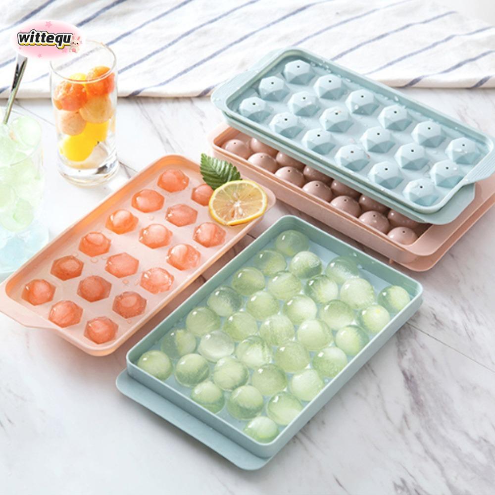 Máy làm đá viên WITTEE, Khay đá viên tròn mùa hè, Máy làm đá viên tự làm cấp thực phẩm DIY chống rò rỉ Hộp đá nhà bếp