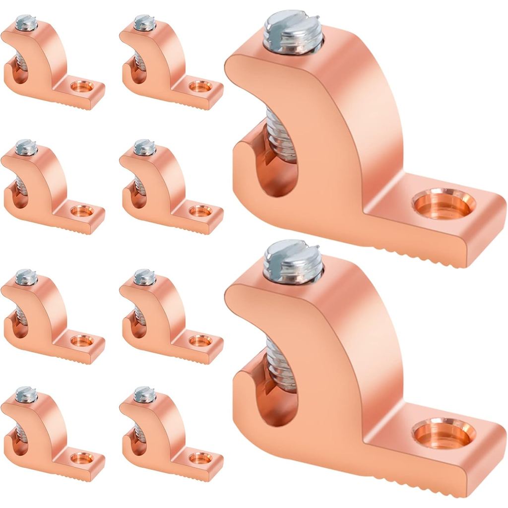 Swess 10 Gói Lug liên kết bể bơi, thiết bị đầu cuối vít, đồng, 4 AWG, 4-14 Dải dây