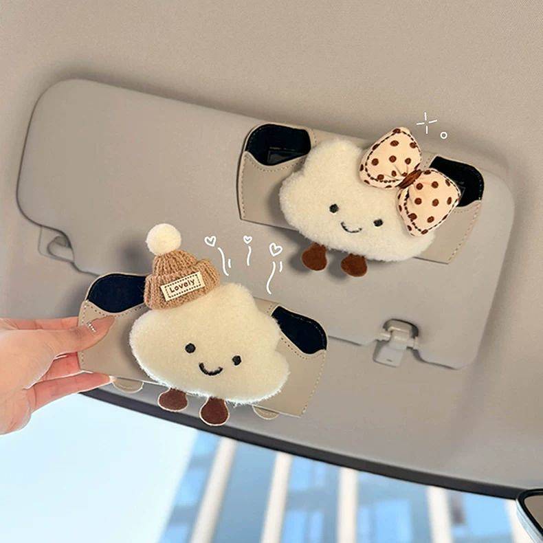 New Car Glasses Case Car Interior Sunglasses Bag Car Sunshade Glasses Clip Storage gW6x