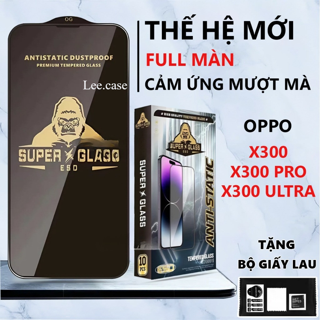 Kính cường lực cao cấp Vivo X300/ X300 PRO/ X300 ULTRA cảm ứng mượt mà, full màn-Lee.case