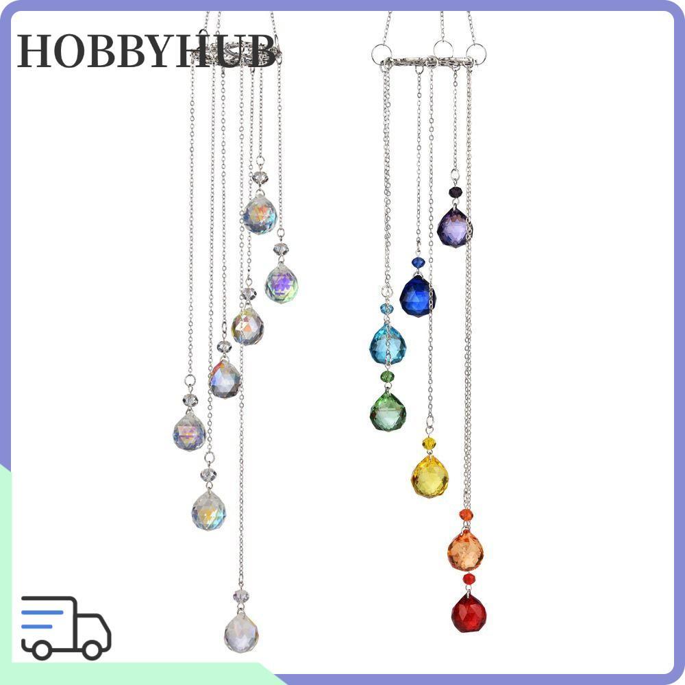 HOBBYHUB Sun Catcher Crystal, Thủy tinh màu Bảy màu treo pha lê, Rainbow Maker AB Color Chuông gió
