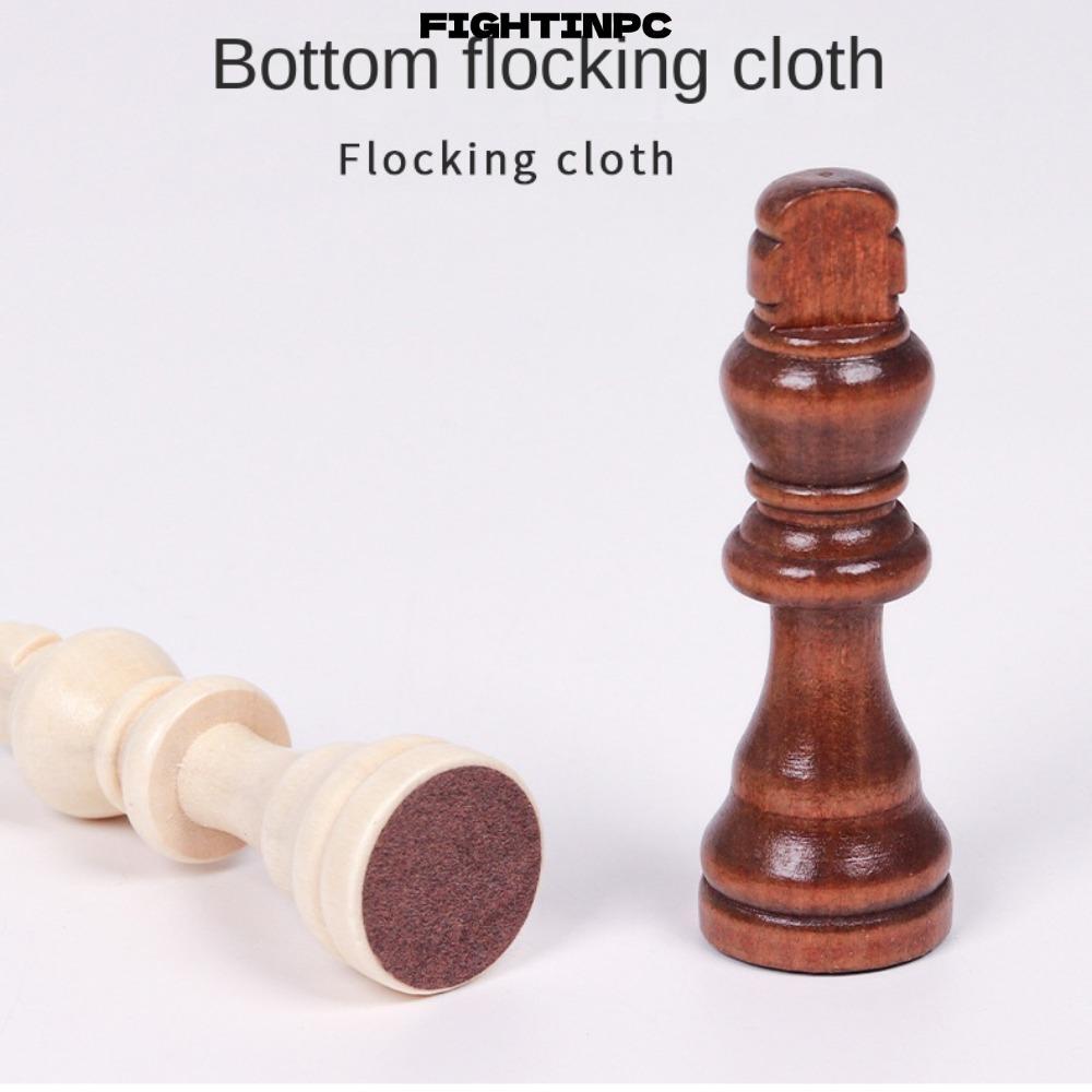 Cờ vua bằng gỗ FIGHTINPC, 32 quân cờ, chiều cao 32 chân, không kèm bàn cờ