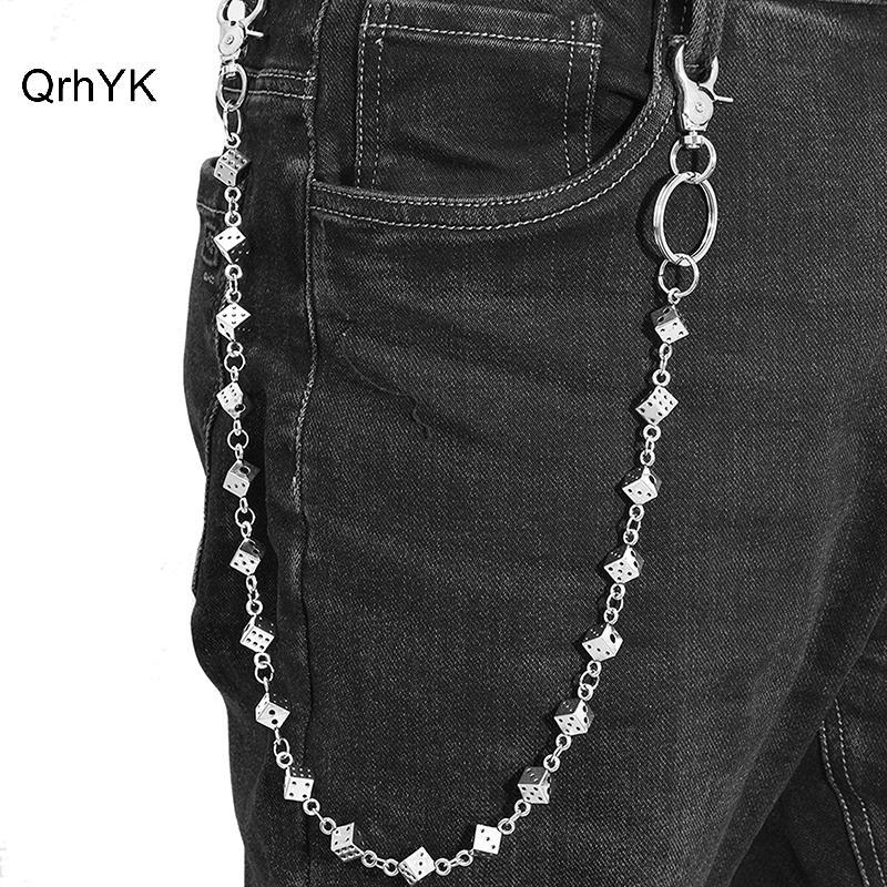 Đồ thời trang gothic punk dành cho nữ với eo dây xích kim loại, quần jean dây xích - Phụ kiện edgy