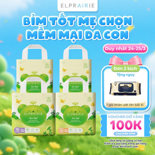 Tã/Bỉm Quần ELPRAIRIE Air Feel Nội Địa Hàn Siêu Mềm Cho Da Nhạy Cảm, Thấm Hút Nhanh - Đủ Size M38/L34/XL24/XXL20 Cho Bé
