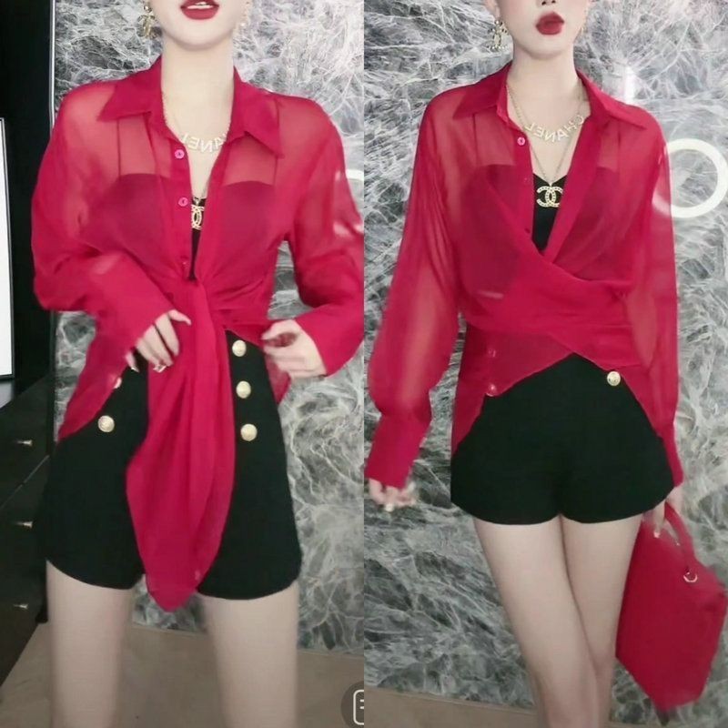 Quần áo chống nắng kiểu Pháp Siêu cổ tích Ánh sáng thời trang đi lại Douyin Phong cách Pháp Quần áo 